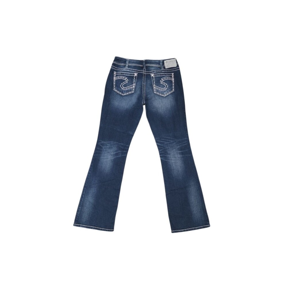 Silver Jeans Co. Suki Bootcut Jeans Mid-Rise Curvy Extreme Contrast Stitch Tall